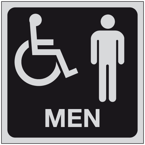 Wheelchair and Male Toilet sign – Ref: gs5a – Safety Sign Warehouse