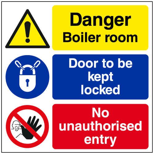 Boiler room sign Ref mp62 Safety Sign Warehouse
