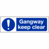Gangway keep clear sign - Ref: ms33