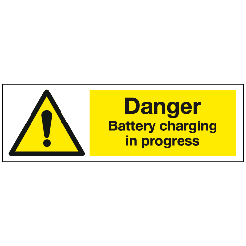 Danger battery charging in progress sign – Ref: ws60 – Safety Sign ...