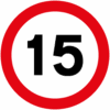 15 mph Speed limit sign - diag 670.15
