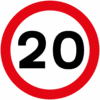 20 mph Speed limit sign - diag 670.20