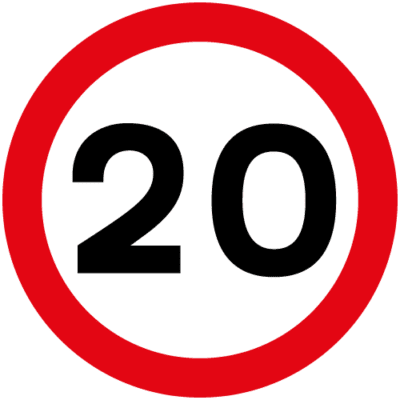 20 mph Speed limit sign – diag 670.20 – Safety Sign Warehouse