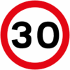30 mph Speed limit sign - diag 670.30
