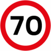 70 mph Speed limit sign - diag 670.70