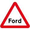 Ford Ahead Sign - Ref: diag 554
