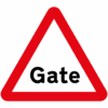 Gate Ahead Sign - Ref: diag 554v2