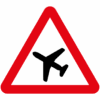 Low Flying Aircraft Ahead Sign - Ref: diag 558