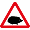 Small Wild Animals In Road Ahead Sign - Ref: diag 551.3