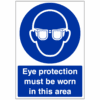 Eye protection must be worn in this area sign - Ref: m10