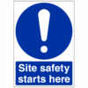 Site safety starts here sign - Ref: m23