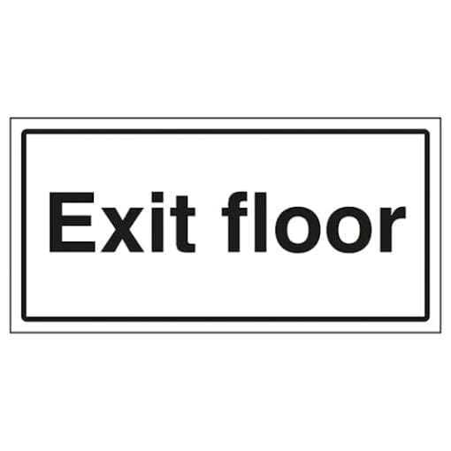 Exit floor sign Ref st57 Safety Sign Warehouse