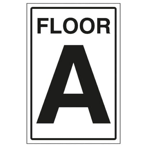 Floor A Stairway Sign