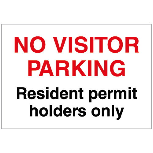 No Visitor Parking Resident Permit Holders Only Sign Ref Cp31 no-visitor-parking-resident-permit-holders-only-sign-ref-cp31