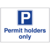Permit Holders Only sign - Ref: cp5