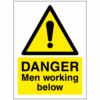 Danger Men working below sign - Ref: w11