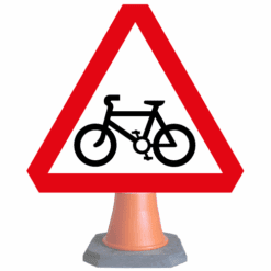 Cycle route ahead cone sign - cns 950 (cone sold separately)