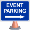 Event Parking Right Arrow cone sign - cns 61 (cone sold separately)