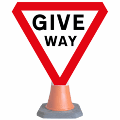 Give Way ahead Diag 602 cone sign - cns602 (cone sold separately)