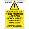 Saddlery on these premises are ID coded sign - Ref: hrs