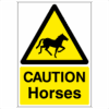 Caution Horses sign - Ref: hrs2