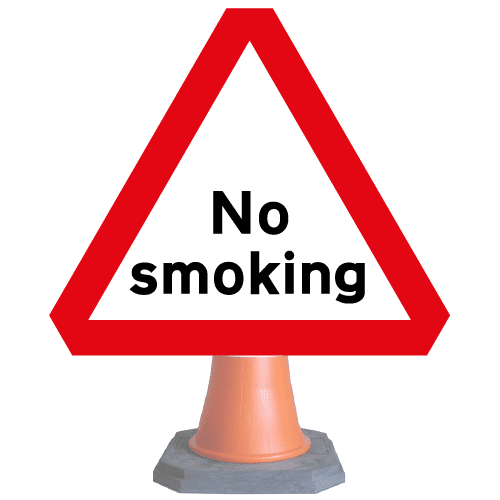No-smoking-Diag-554v4-cone-sign-med – Safety Sign Warehouse