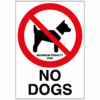 No dogs - Fine £500 sign - Ref: p135
