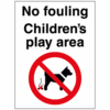No fouling Childrens play area sign - Ref: p152
