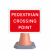 Pedestrian crossing point cone sign - cns202 (cone sold separately)