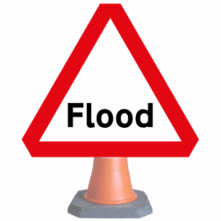 Flood ahead Diag 554v1 cone sign - cns 554v1 (cone sold separately)