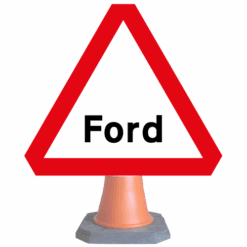 Ford ahead Diag 554 cone sign - cns 554 (cone sold separately)