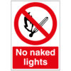 No naked lights sign - Ref: p5