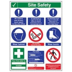 Multi Hazard Site Safety Guard Dogs sign - Ref: c15