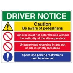 Driver Notice - 5mph Speed Must Be Observed sign - Ref: c20