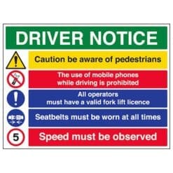 Driver Notice - 5mph Speed Must Be Observed sign - Ref: c21