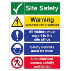 Site Safety Warning sign - Ref: c4