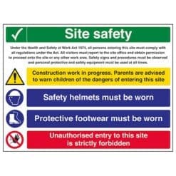 Multi Hazard Site Safety Protective Footwear sign - Ref: c7