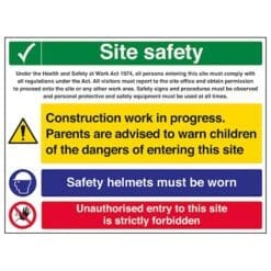 Multi Hazard Site Safety Safety Helmets sign - Ref: c9