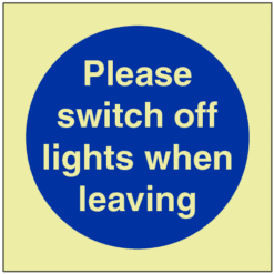 GITD Please switch off lights when leaving sign - Ref: pl113