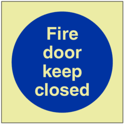 GITD Fire door keep closed sign - Ref: pl138