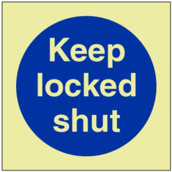 GITD Keep locked shut sign - Ref: pl142