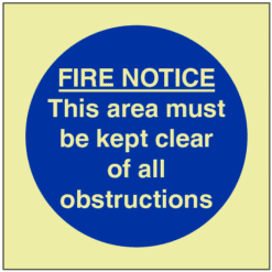 GITD This area must be kept clear of all obstructions sign - Ref: pl205