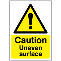 Caution Uneven Surface sign - Ref: w500