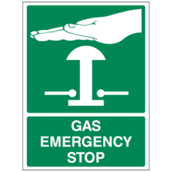 Gas emergency stop sign - Ref: S113