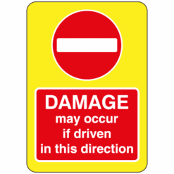 Damage may occur if driven in this direction - Ref: cp2002