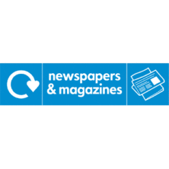 Recycle Newspapers & Magazines sign - Ref: re27