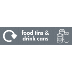 Recycle Food Tins & Drink Cans sign - Ref: re59