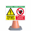 electric vehicle cone sign
